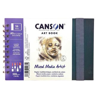 Canson Mixed Media Artist Art Book A5 Landscape 300gsm 56 Pages