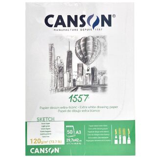 Canson Drawing Pad 1557 A3 120gsm 50 Sheets
