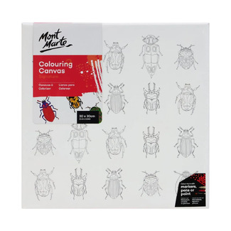 Mont Marte Adult Colouring Canvas 30 x 30cm - Bugs