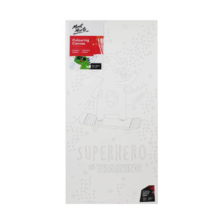 Mont Marte Adult Colouring Canvas 30 x 60cm - Superhero In Training