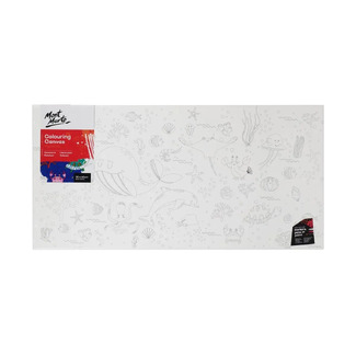 Mont Marte Adult Colouring Canvas 30 x 60cm - Sea Creatures