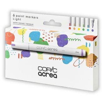 Copic Acrea Paint Markers - Set of 6 Light Colours 0.8-1.2 mm