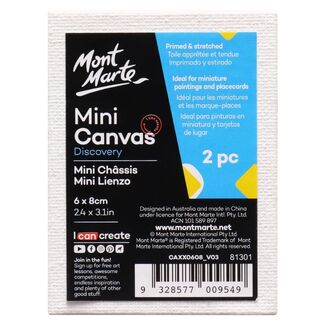 Mont Marte Mini Canvas 6 x 8cm 2pc