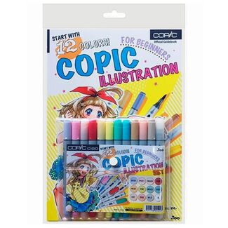 *Copic Ciao 13pc Marker and Manga Illustration Guide Book Set