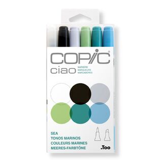 Copic Ciao Art Marker Set of 6 - Sea Colours