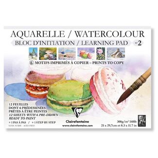 Watercolour Learning Pad 300gsm A4 - Macaroons