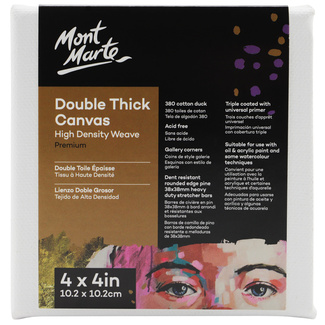 Mont Marte Premium Canvas Double Thick 4" x 4" - 10 x 10cm