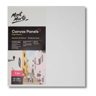 Mont Marte Signature Canvas Panel 8" x 8" - 20.4 x 20.4cm - 2pc