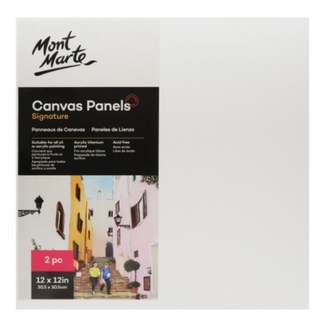 Mont Marte Signature Canvas Panel 12" x 12" - 30.5 x 30.5cm - 2pc