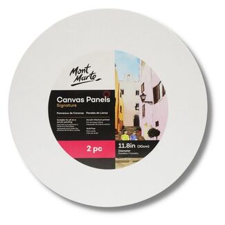 Mont Marte Signature Canvas Panel Round 30cm - 2pc