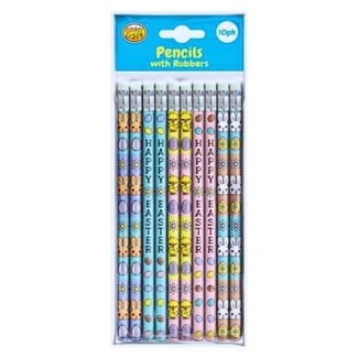 Portacraft Easter Pencils with Erasers Pk 10