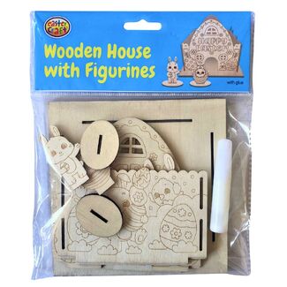 Portacraft Easter Wooden House with Figurines