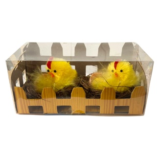 Portacraft Easter Nests with Chicks and Feathers 2pc