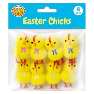 Portacraft Easter Pom Pom Chicks with Bow Ties 8pc
