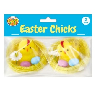 Portacraft Easter Chicks & Eggs in Nests Craft Decoration