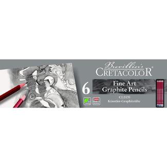 Cretacolor Cleos Graphite Pencil Tin Set 6pc