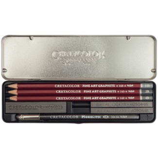 Cretacolor Graphite 9pc Pocket Set in Tin