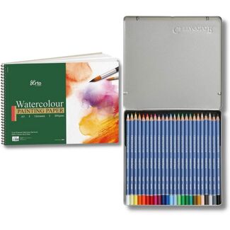 Cretacolor Marino Watercolour Pencil Tin 24pc + Pad