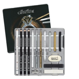 Cretacolor Diamond Luxury Drawing Tin Set 15pc