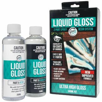 Glass Coat Liquid Gloss 2 Part Resin Kit - 500ml