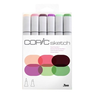 Copic Sketch Art Marker Set of 6 - Floral Colours
