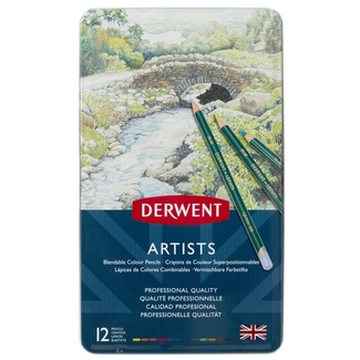 Derwent Artist Colouring Pencil Tin Of 12