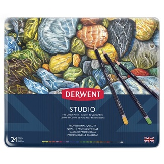 Derwent Studio Colouring Pencil Tin Of 24