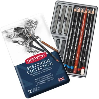 Derwent Sketching Collection Tin Of 12