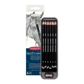 Derwent Sketching Pencil Tin Of 6