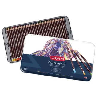 Derwent Coloursoft Colouring Pencil Tin Of 36