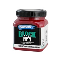 Derivan Block Ink 250ml - Crimson