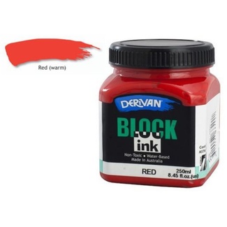 Derivan Block Ink 250ml - Red