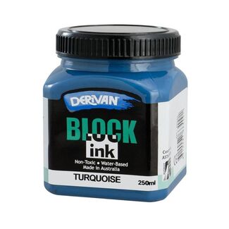 Derivan Block Ink 250ml - Turquoise