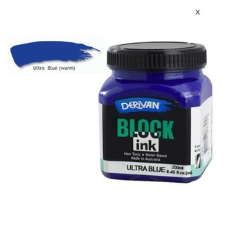 Derivan Block Ink 250ml - Ultra Blue