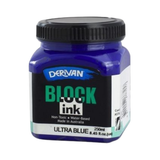 Derivan Block Ink 250ml - Ultra Blue
