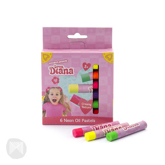 Love, Diana Large Neon Oil Pastels / Crayons  Pack 6