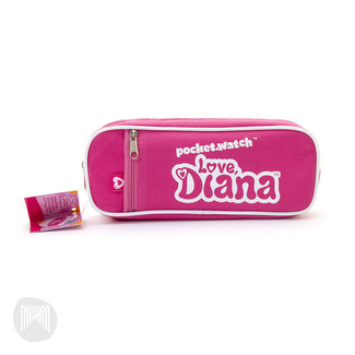 Love, Diana Woven Fabric Pencil Case - Pink