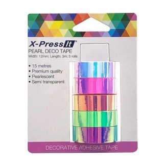 X-Press It Deco Tape - Pearl Colours 5pc