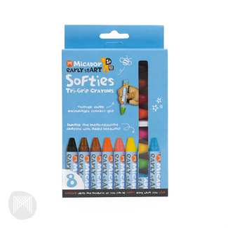 Micador Early Start Softies Tri Grip Crayons Pack 8