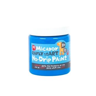 Micador Early Start No Drip Brush or Finger Paint 250ml Safe For Little Kids - Blue Heaven