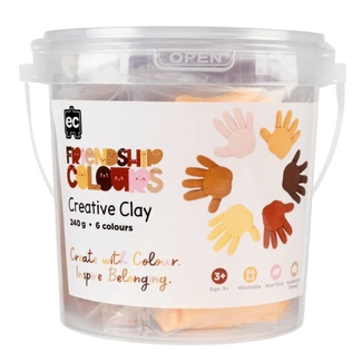 Friendship Colours Creative Clay Bucket 6pc
