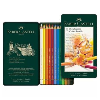 Faber Castell Polychromos Colour Pencil Tin Of 12