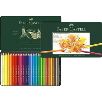 Faber Castell Polychromos Colour Pencil Tin Of 36
