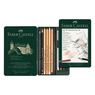 Faber Castell Pitt Mixed Media Set - Monochrome 12pc