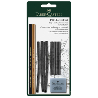 Faber Castell Pitt Mixed Media Set - Charcoal 10pc