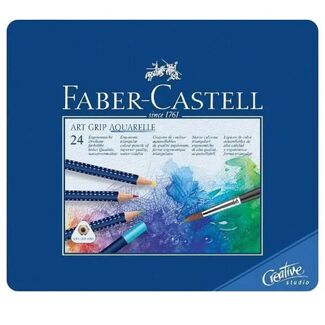 Faber Castell Art Grip Aquarelle Watercolour Pencil Tin of 24