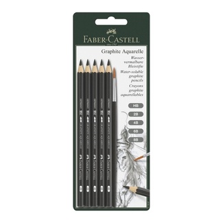 Faber Castell Aquarelle Graphite Pencils Asst 6pc