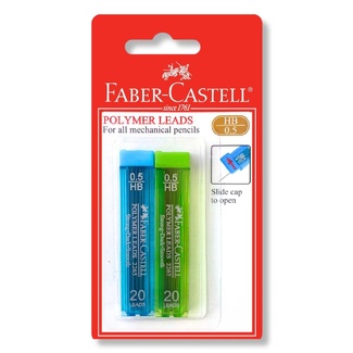 Faber Castell Polymer Lead Refills - 0.5mm HB Tube 20 - 2 Pack