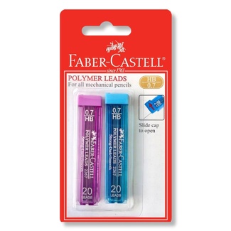 Faber Castell Polymer Lead Refills - 0.7mm HB Tube 20 - 2 Pack