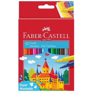 Faber Castell Castle Felt-Tip Colour Markers 12 Pack